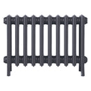 Grace - Astral Grey Mid Cast Iron Column Radiator H450mm x W635mm 4 Column - Wall Hung