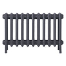Grace - Astral Grey Mid Cast Iron Column Radiator H450mm x W696mm 4 Column - Wall Hung