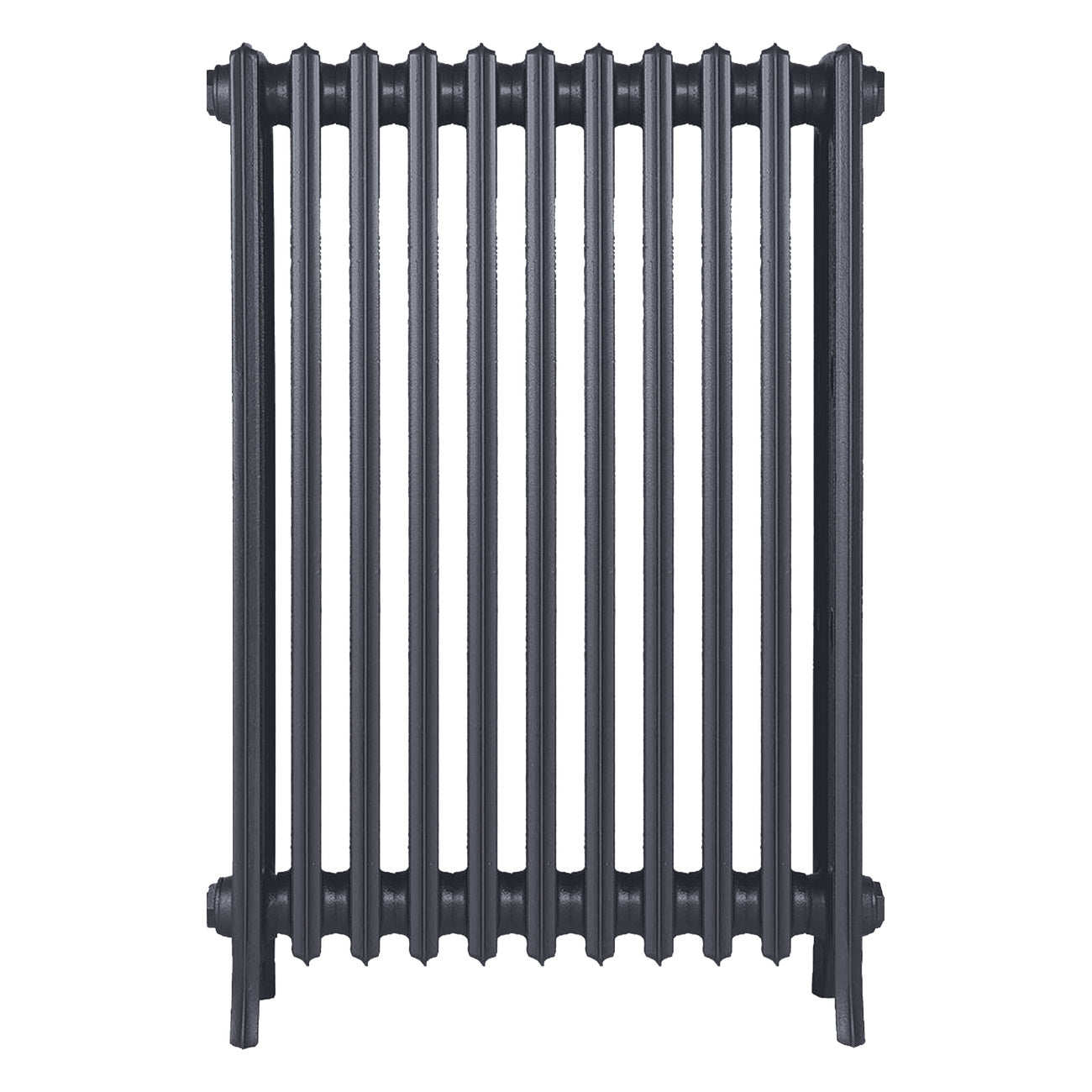 Grace - Astral Grey Mid Cast Iron Column Radiator H950mm x W696mm 4 Column - Floor Standing