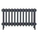 Grace - Astral Grey Mid Cast Iron Column Radiator H450mm x W756mm 4 Column - Wall Hung