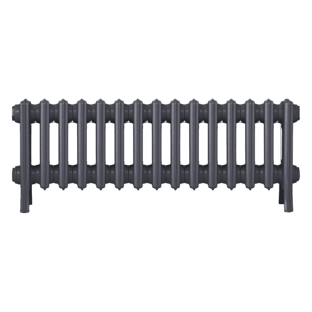 Grace - Astral Grey Mid Cast Iron Column Radiator H350mm x W938mm 4 Column - Floor Standing