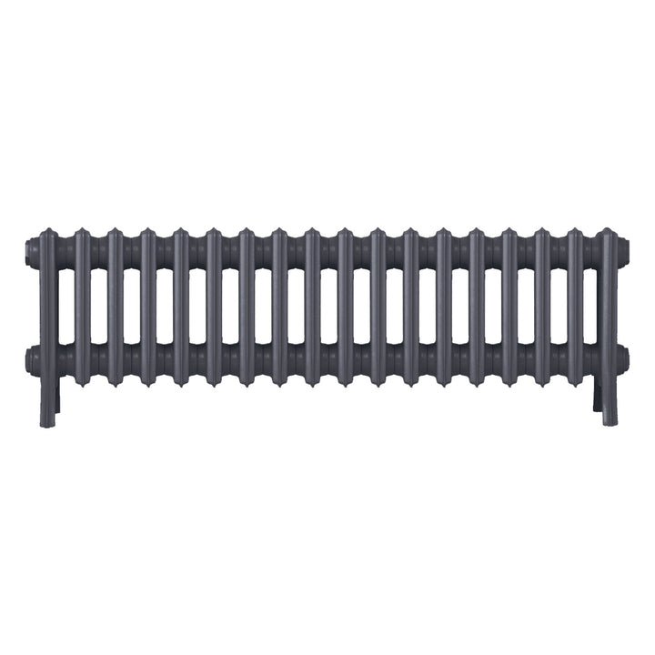 Grace - Astral Grey Mid Cast Iron Column Radiator H300mm x W1119mm 4 Column - Wall Hung