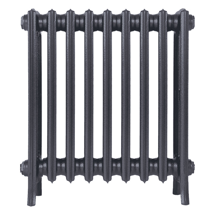 Grace - Astral Grey Mid Cast Iron Column Radiator H600mm x W575mm 4 Column - Wall Hung
