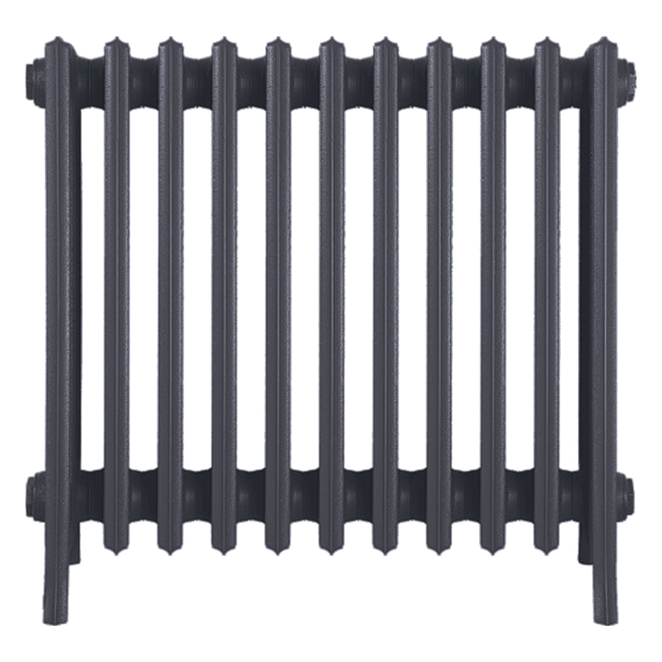 Grace - Astral Grey Mid Cast Iron Column Radiator H650mm x W696mm 6 Column - Floor Standing