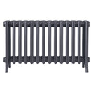 Grace - Astral Grey Mid Cast Iron Column Radiator H450mm x W877mm 6 Column - Wall Hung