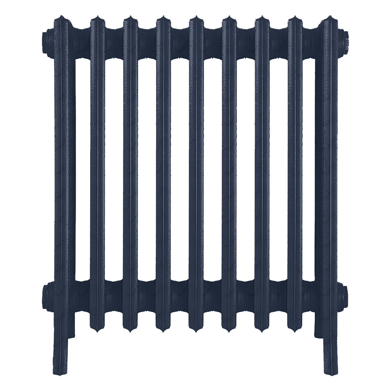 Grace - Anthracite Cast Iron Column Radiator H650mm x W575mm 6 Column - Floor Standing