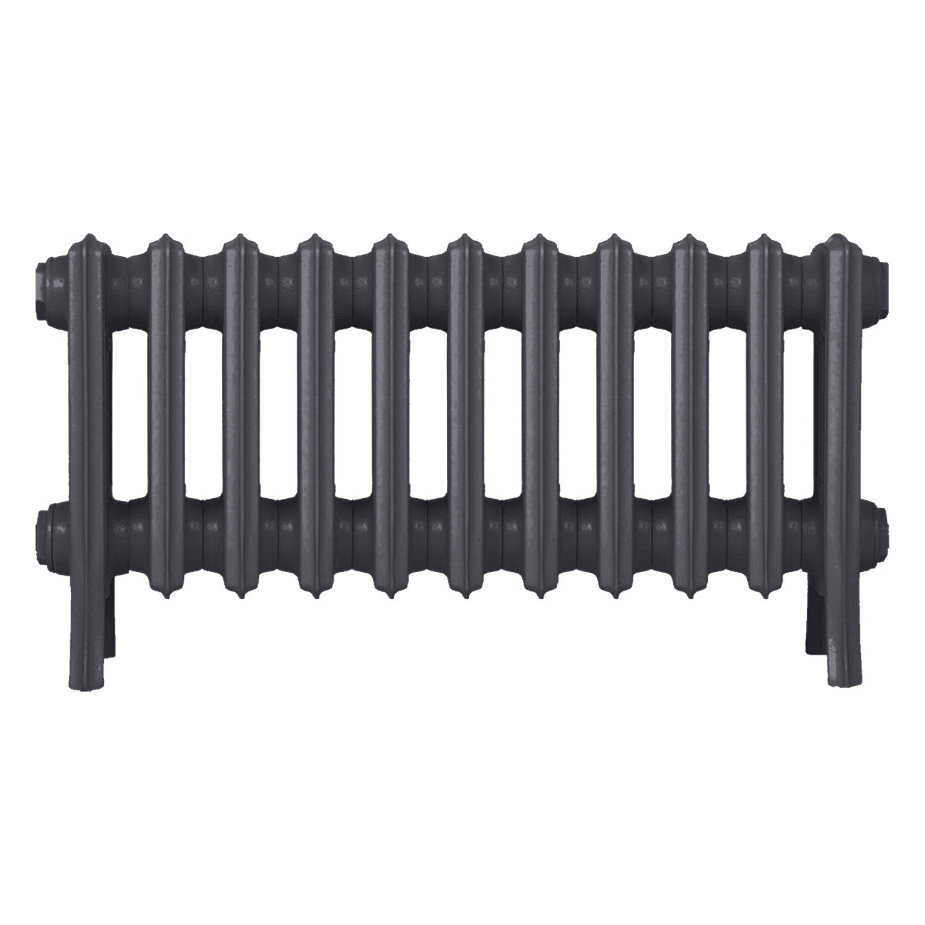 Grace - Black Iron Cast Iron Column Radiator H350mm x W696mm 4 Column - Floor Standing