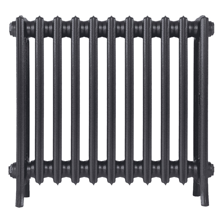 Grace - Black Iron Cast Iron Column Radiator H650mm x W696mm 4 Column - Floor Standing