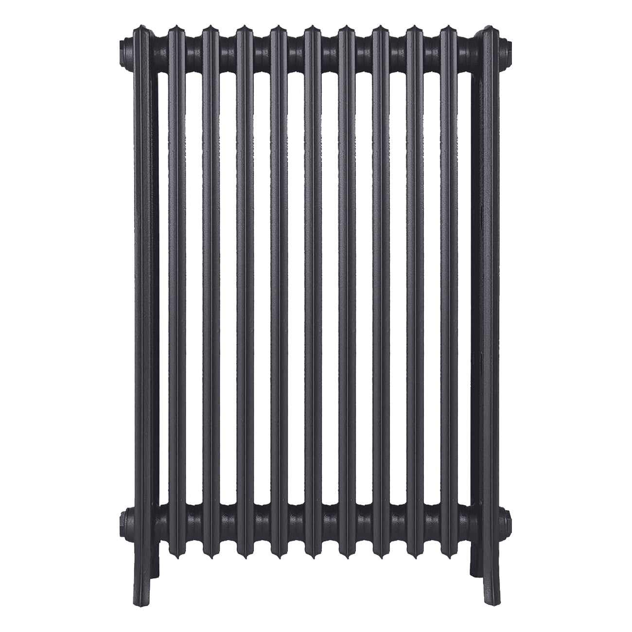 Grace - Black Iron Cast Iron Column Radiator H950mm x W696mm 4 Column - Floor Standing