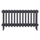 Grace - Black Iron Cast Iron Column Radiator H450mm x W817mm 4 Column - Wall Hung