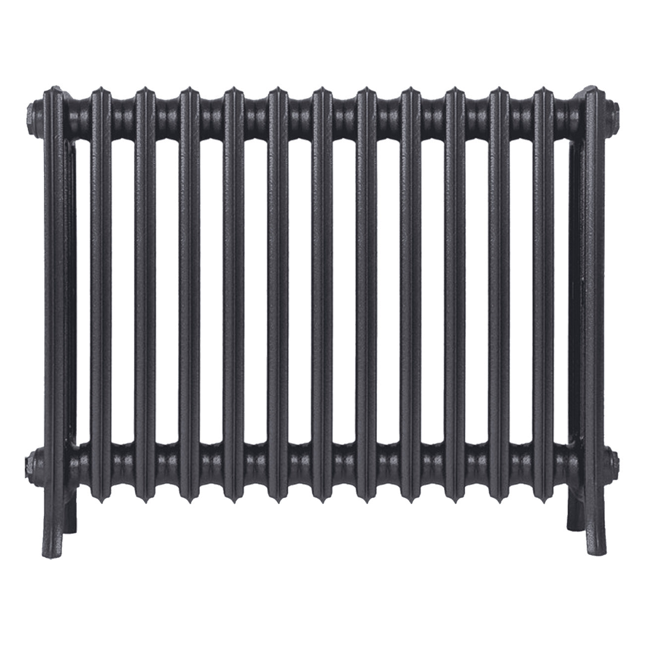 Grace - Black Iron Cast Iron Column Radiator H650mm x W817mm 4 Column - Floor Standing