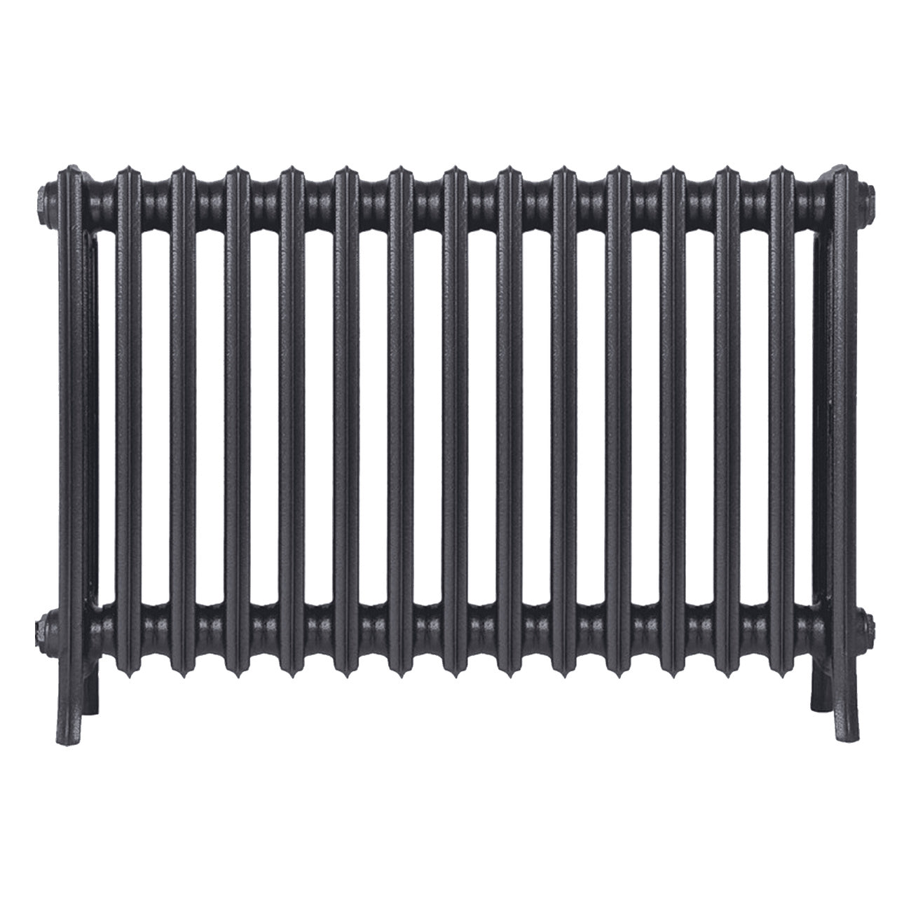 Grace - Black Iron Cast Iron Column Radiator H650mm x W938mm 4 Column - Floor Standing