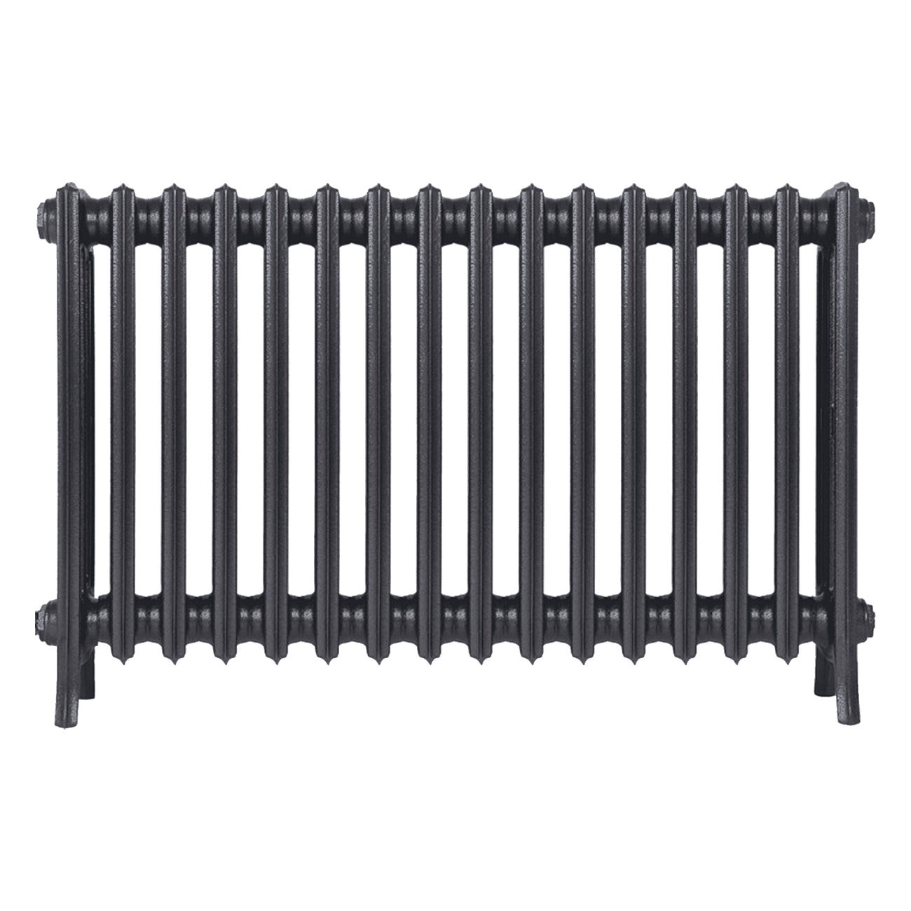 Grace - Black Iron Cast Iron Column Radiator H650mm x W998mm 4 Column - Floor Standing