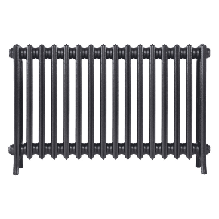 Grace - Black Iron Cast Iron Column Radiator H650mm x W998mm 4 Column - Floor Standing