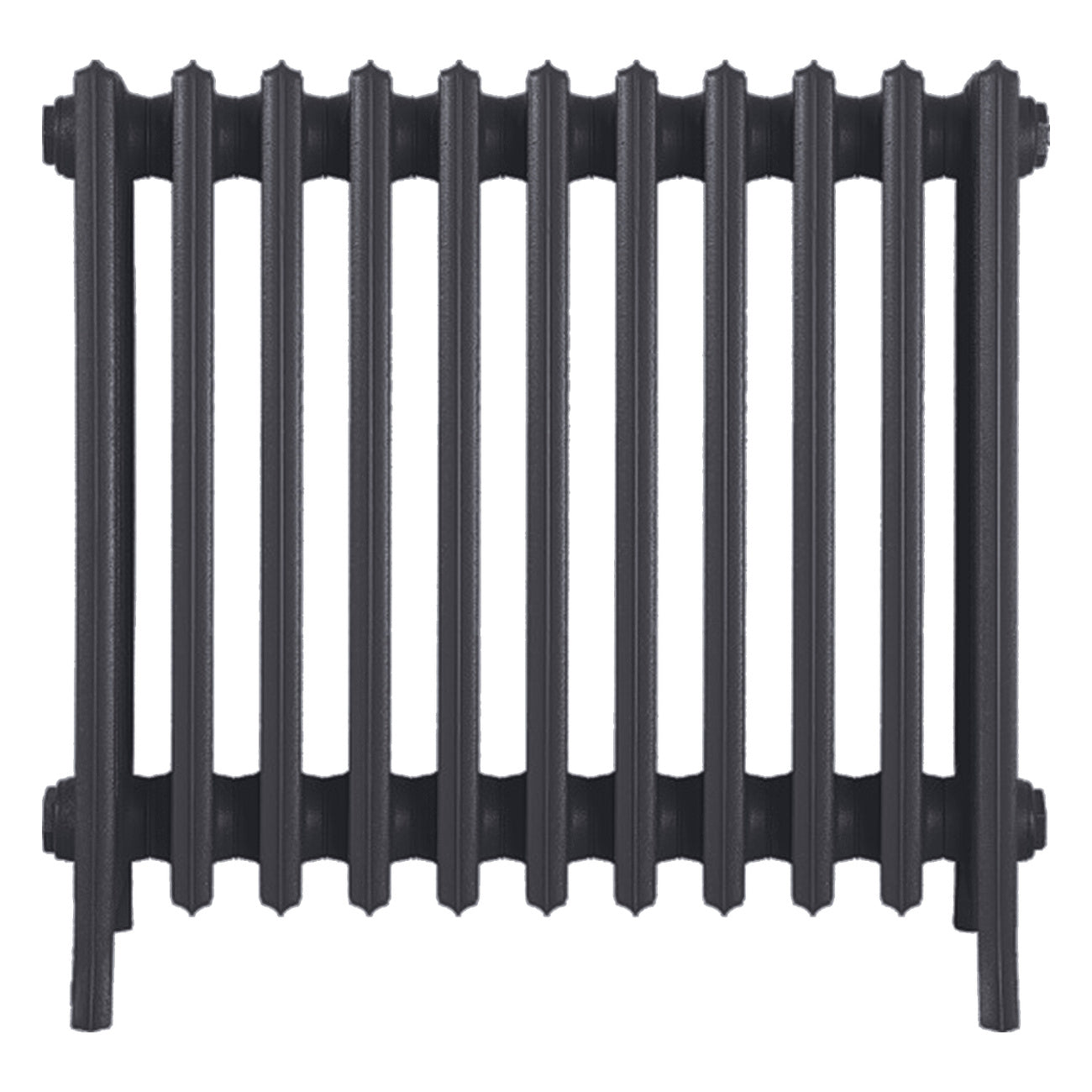 Grace - Black Iron Cast Iron Column Radiator H650mm x W696mm 6 Column - Floor Standing