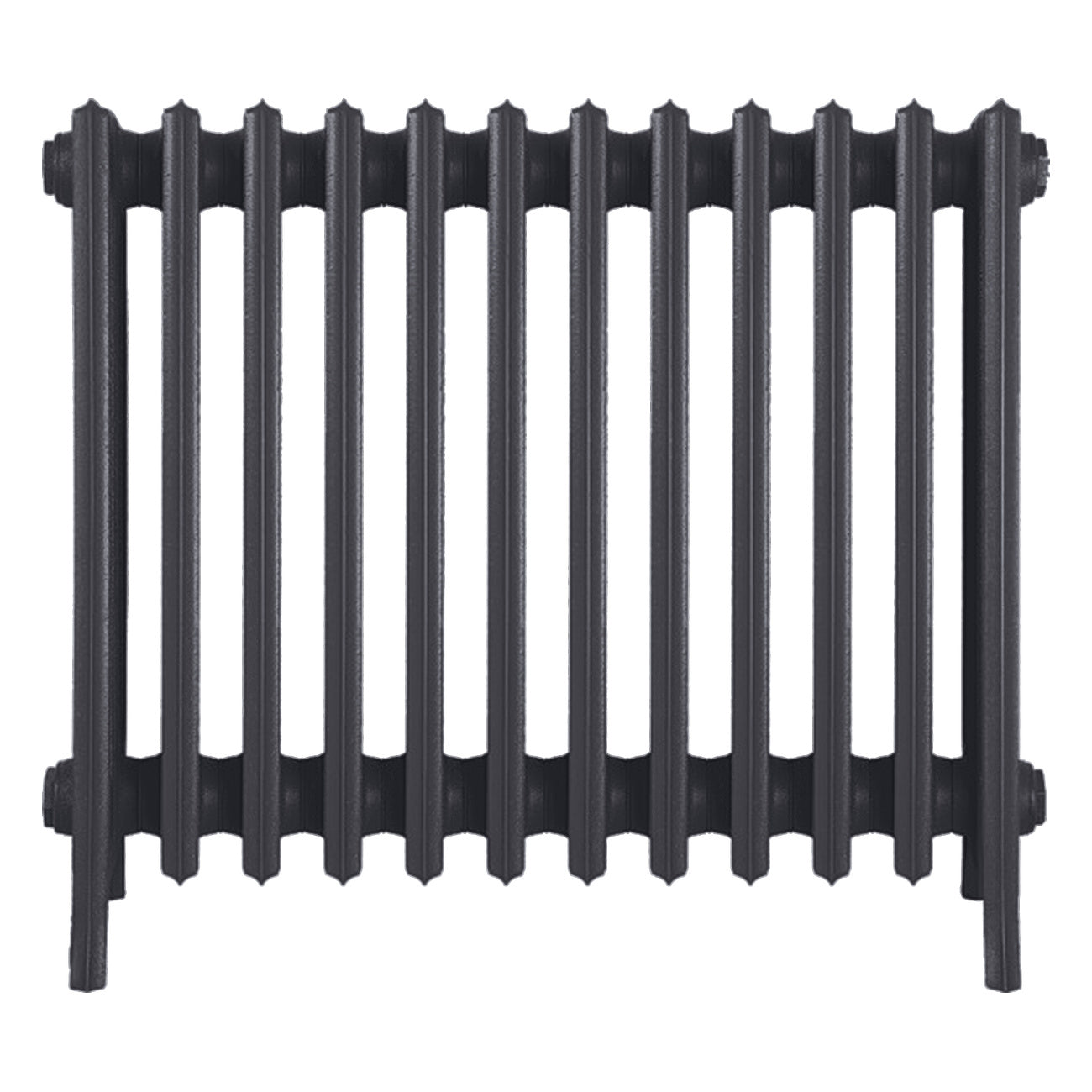 Grace - Black Iron Cast Iron Column Radiator H650mm x W756mm 6 Column - Floor Standing
