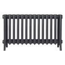 Grace - Black Iron Cast Iron Column Radiator H450mm x W877mm 6 Column - Wall Hung