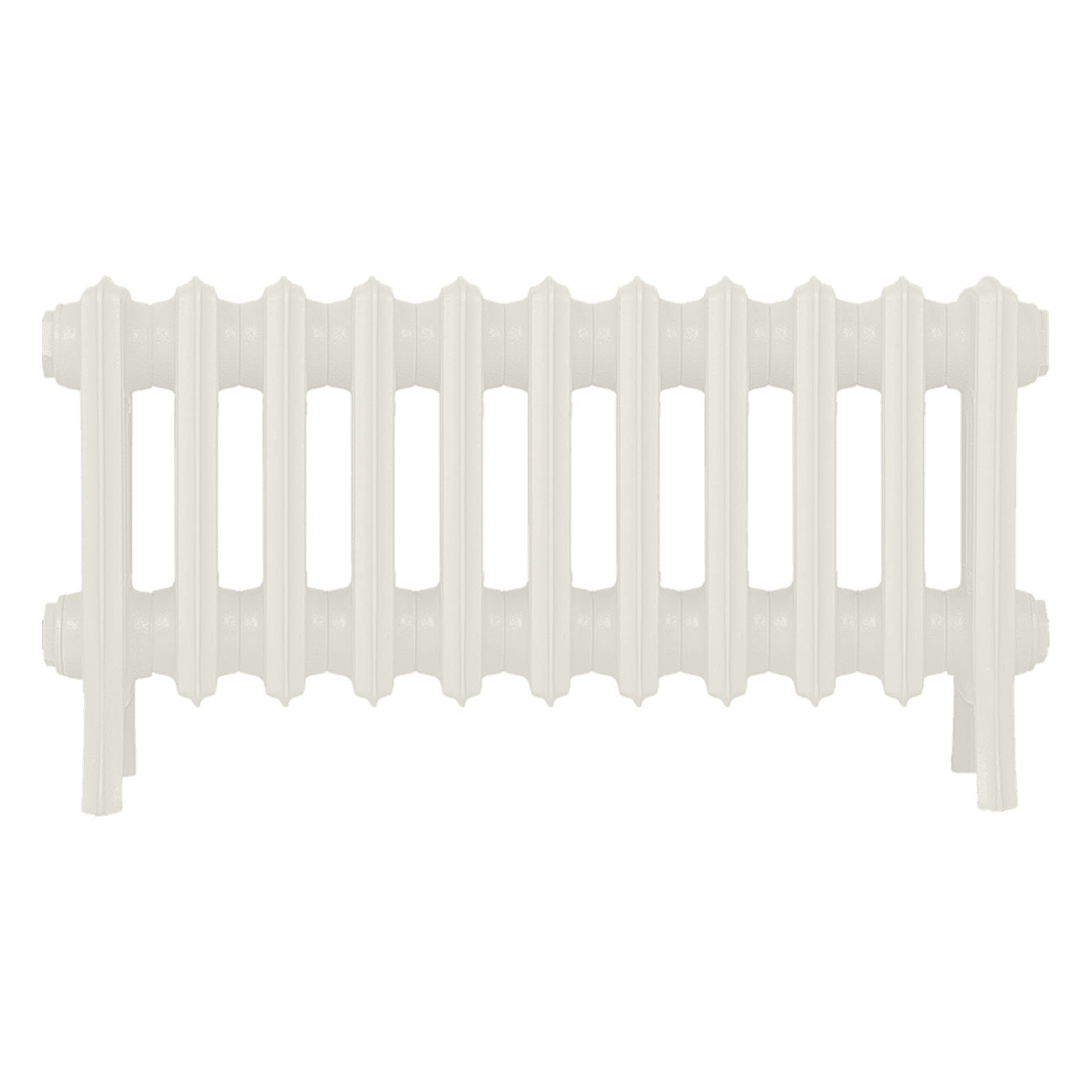 Grace - Chalk White Cast Iron Column Radiator H300mm x W696mm 4 Column - Wall Hung