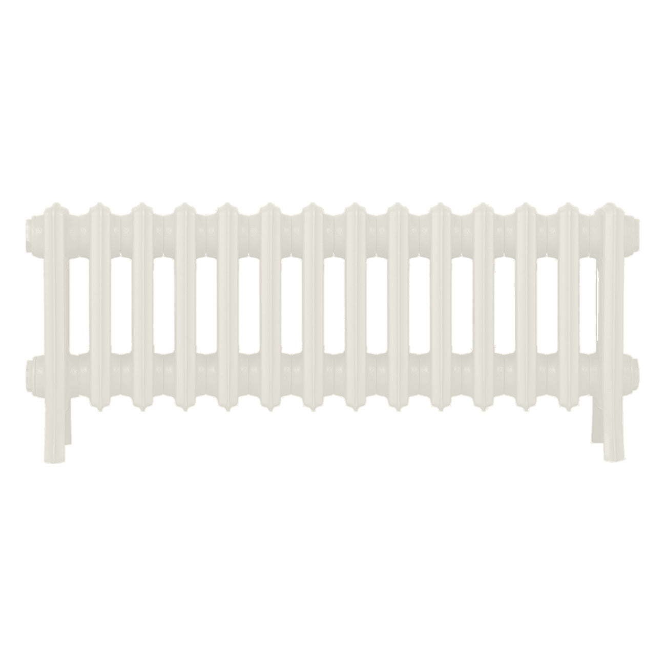 Grace - Chalk White Cast Iron Column Radiator H300mm x W877mm 4 Column - Wall Hung