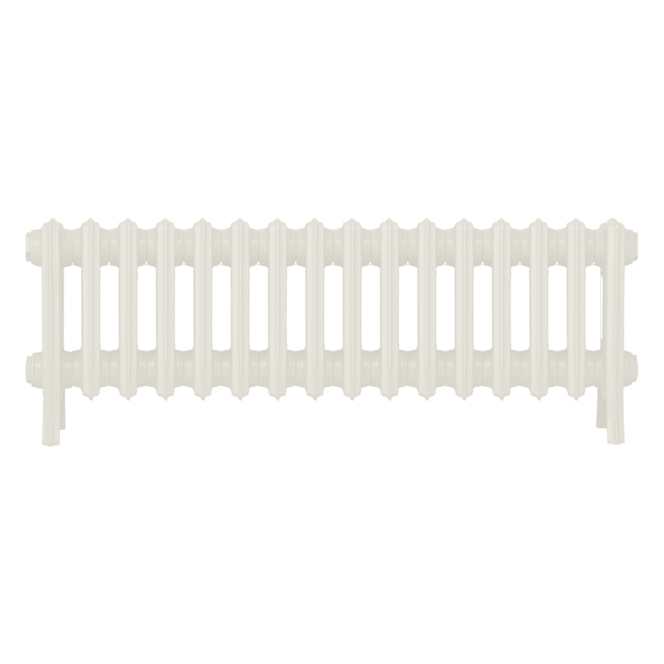 Grace - Chalk White Cast Iron Column Radiator H300mm x W998mm 4 Column - Wall Hung