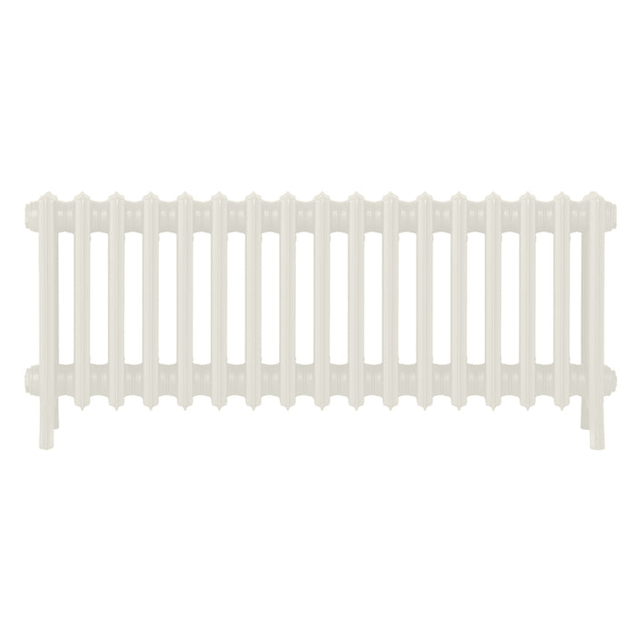 Grace - Chalk White Cast Iron Column Radiator H450mm x W1059mm 4 Column - Wall Hung
