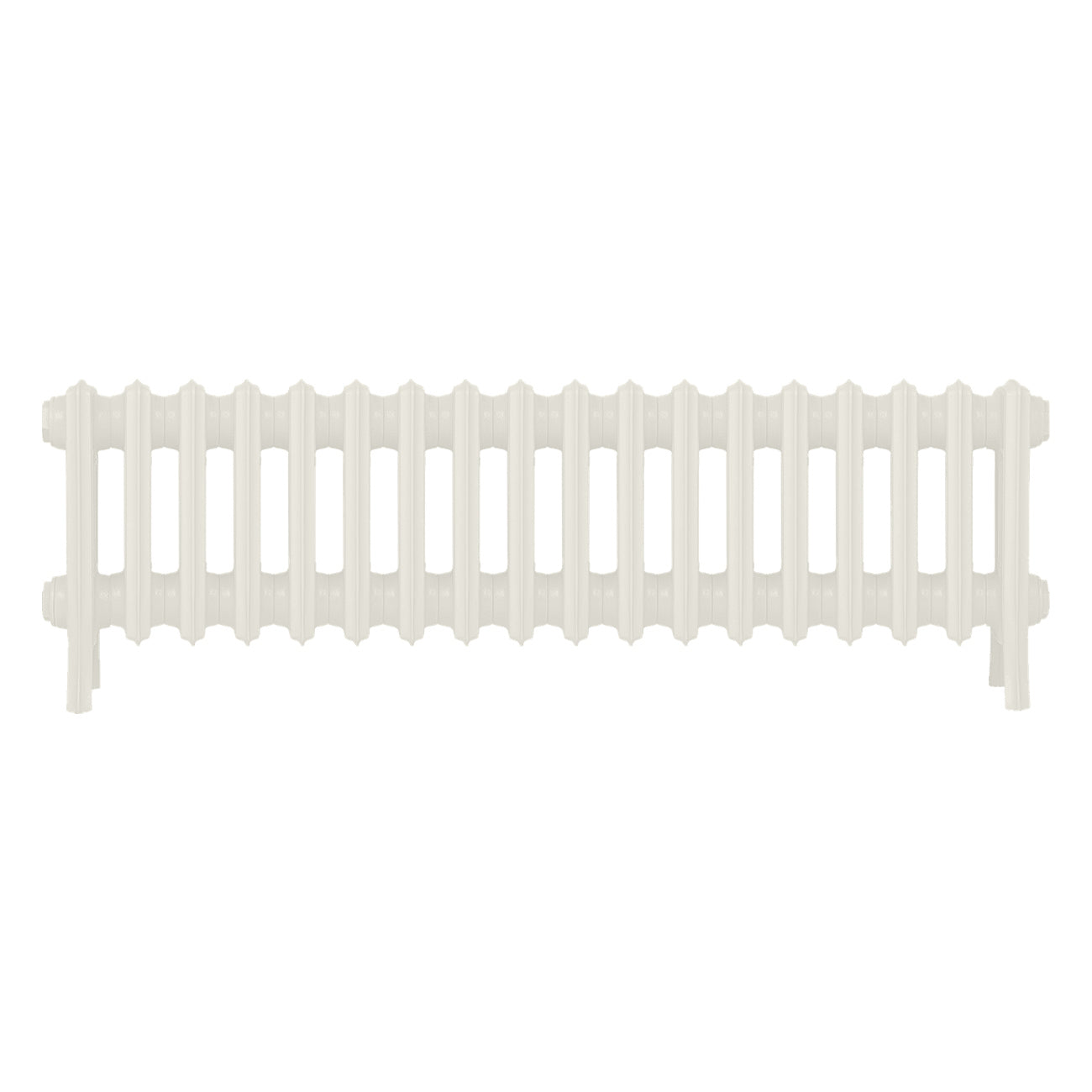 Grace - Chalk White Cast Iron Column Radiator H300mm x W1119mm 4 Column - Wall Hung