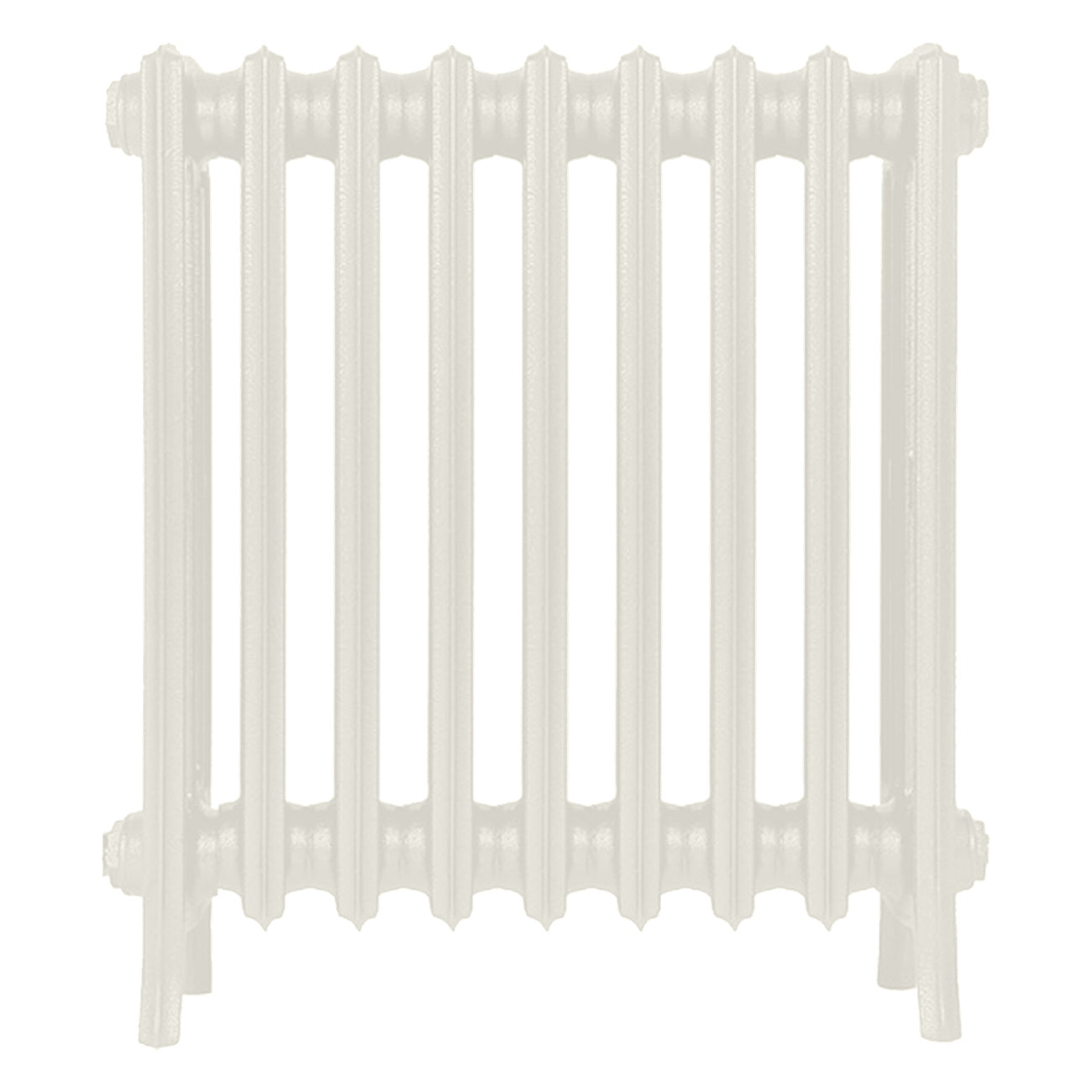 Grace - Chalk White Cast Iron Column Radiator H650mm x W575mm 4 Column - Floor Standing