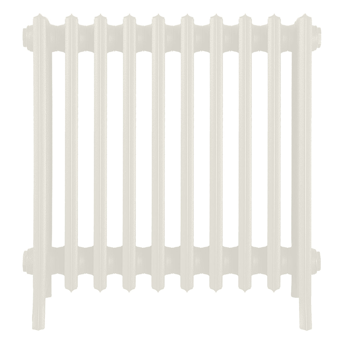 Grace - Chalk White Cast Iron Column Radiator H600mm x W635mm 6 Column - Wall Hung