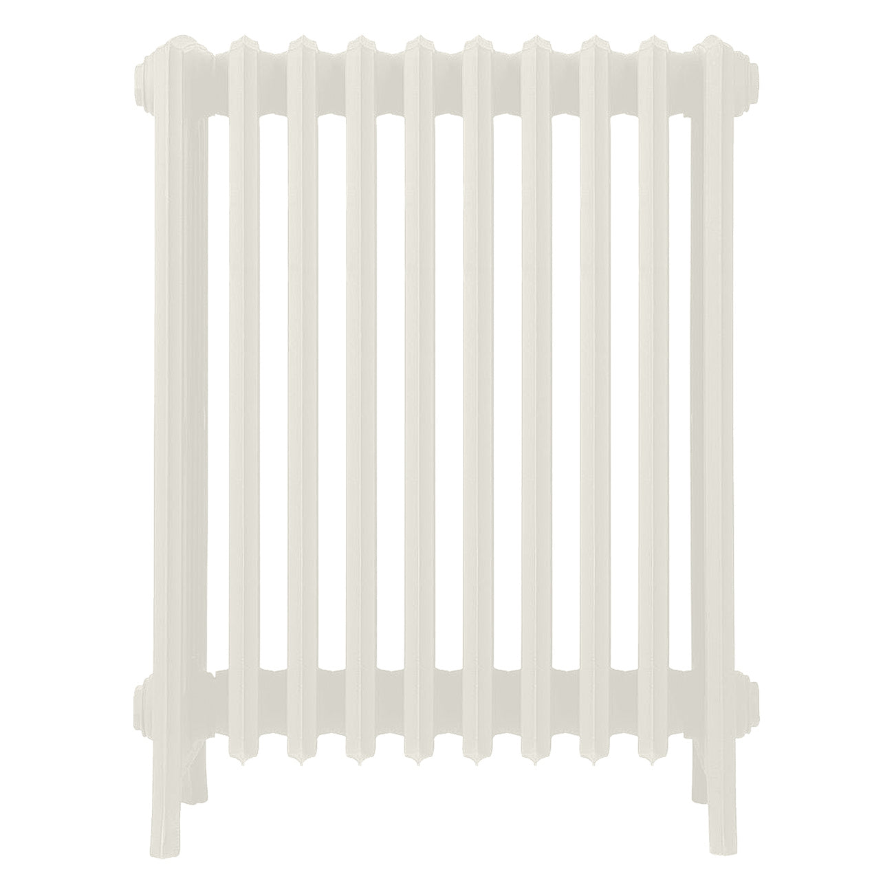 Grace - Chalk White Cast Iron Column Radiator H700mm x W635mm 6 Column - Wall Hung