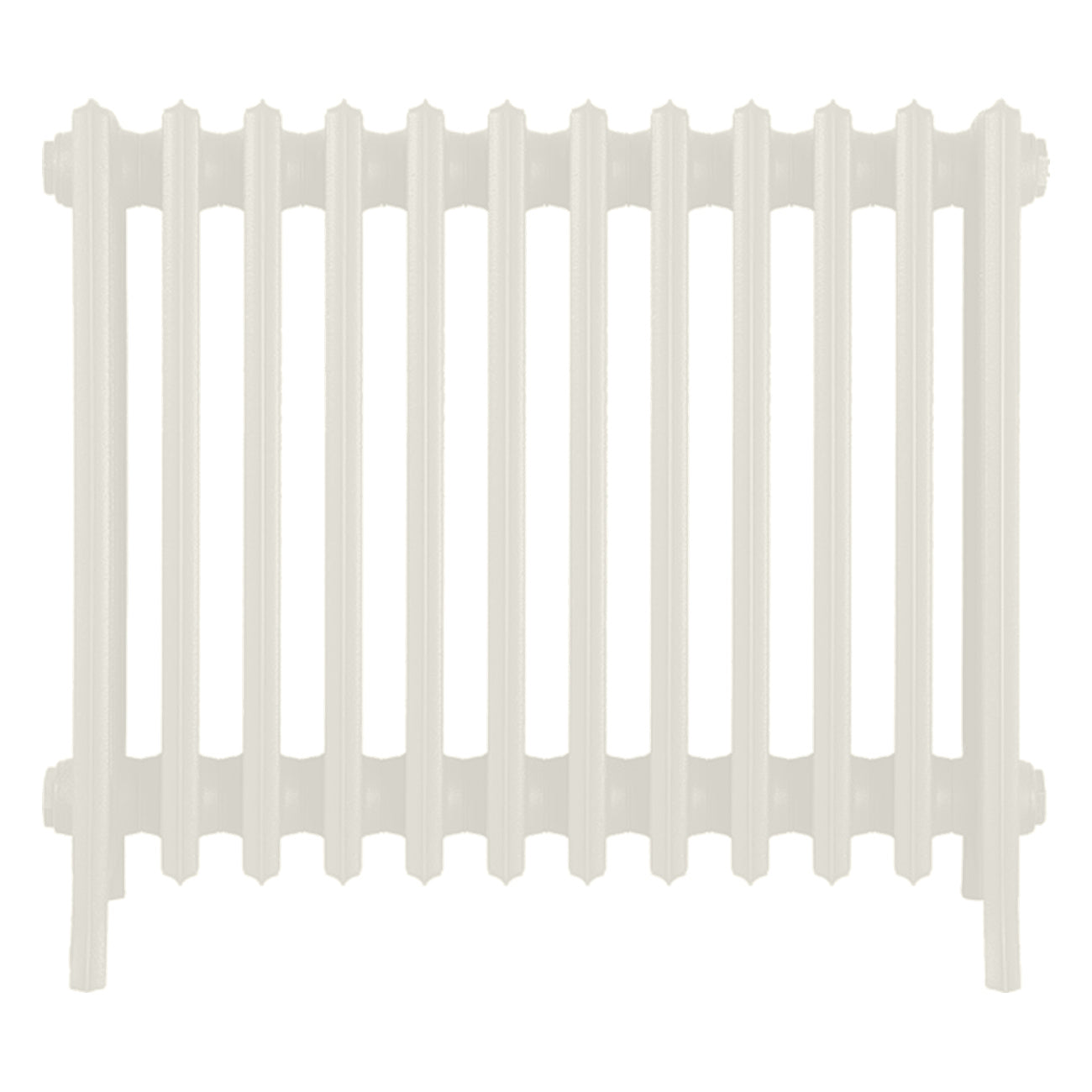 Grace - Chalk White Cast Iron Column Radiator H650mm x W756mm 6 Column - Floor Standing