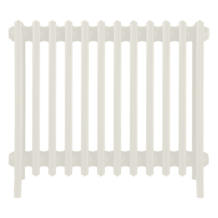 Grace - Chalk White Cast Iron Column Radiator H650mm x W756mm 6 Column - Floor Standing