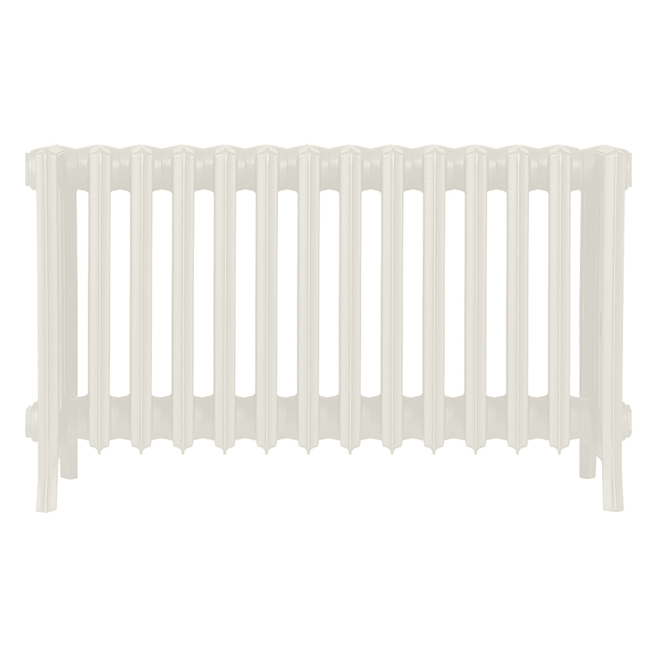 Grace - Chalk White Cast Iron Column Radiator H450mm x W877mm 6 Column - Wall Hung