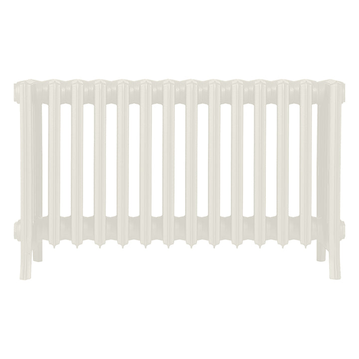 Grace - Chalk White Cast Iron Column Radiator H450mm x W877mm 6 Column - Wall Hung