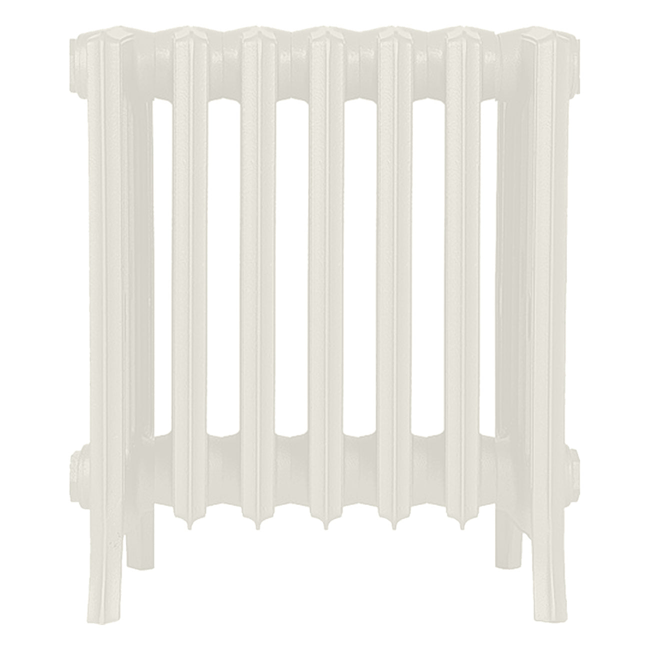 Grace - Chalk White Cast Iron Column Radiator H450mm x W454mm 6 Column - Wall Hung
