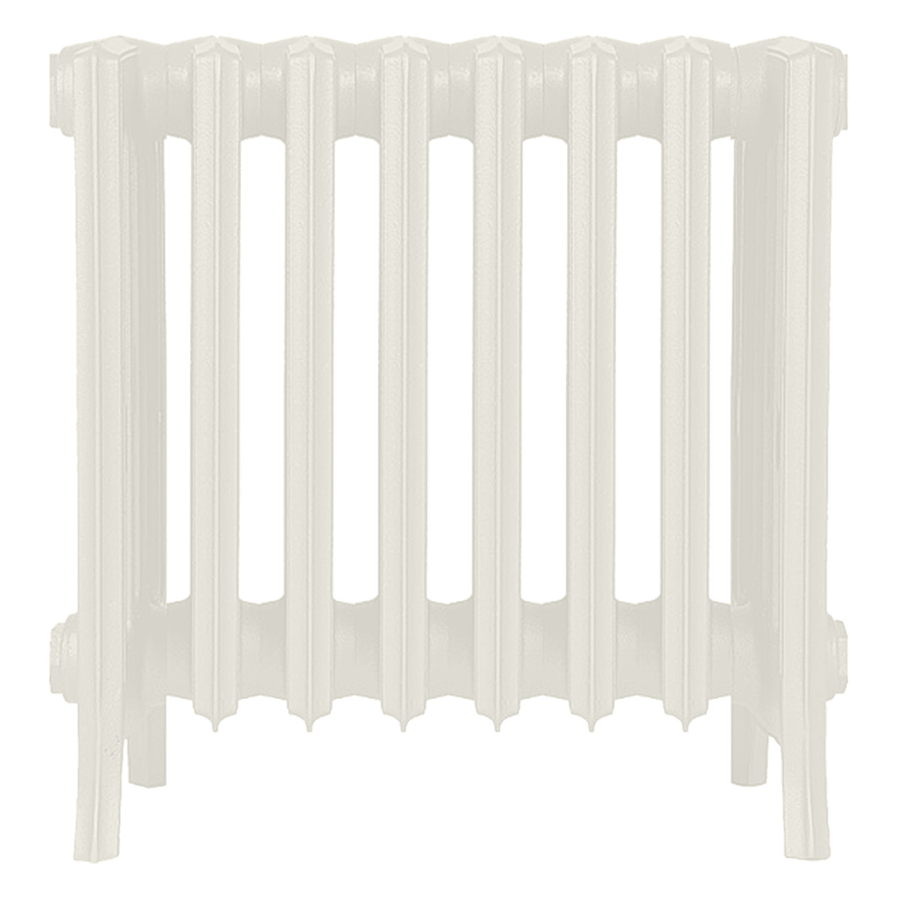 Grace - Chalk White Cast Iron Column Radiator H450mm x W514mm 6 Column - Wall Hung