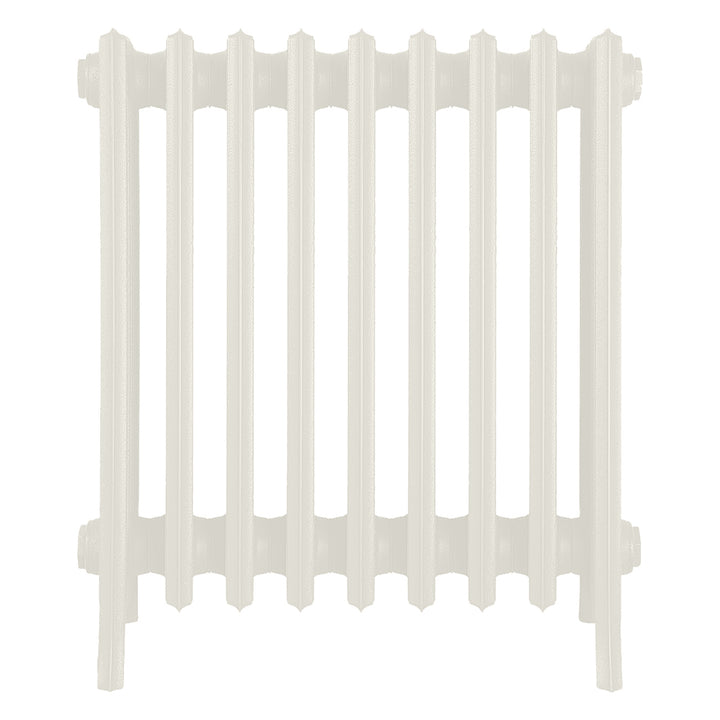 Grace - Chalk White Cast Iron Column Radiator H600mm x W575mm 6 Column - Wall Hung