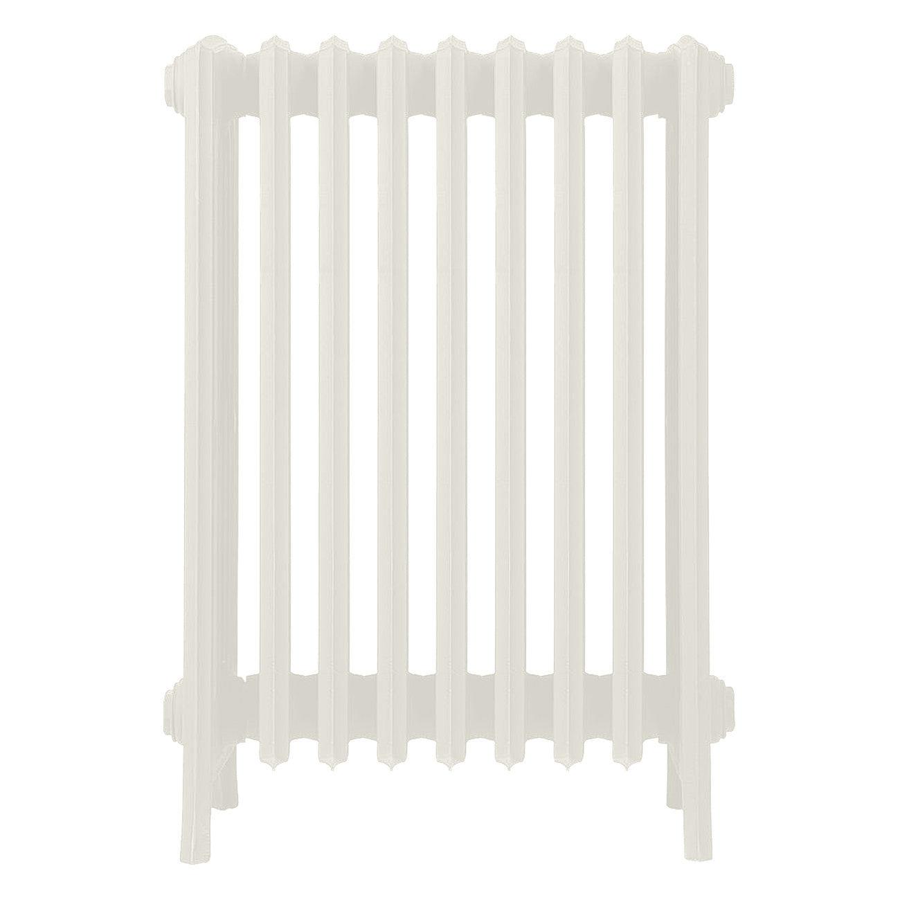 Grace - Chalk White Cast Iron Column Radiator H700mm x W575mm 6 Column - Wall Hung