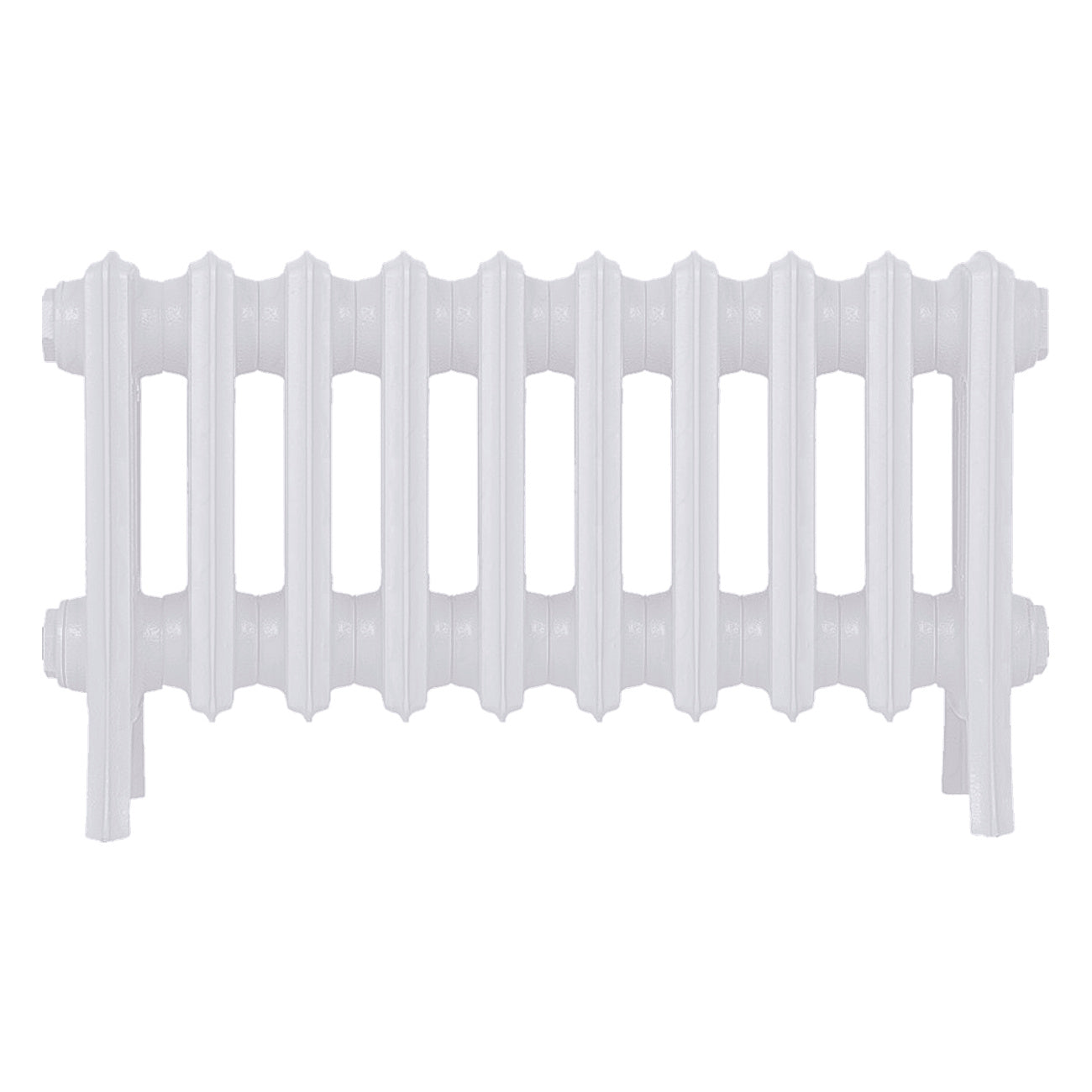 Grace - Ceramic White Cast Iron Column Radiator H350mm x W635mm 4 Column - Floor Standing
