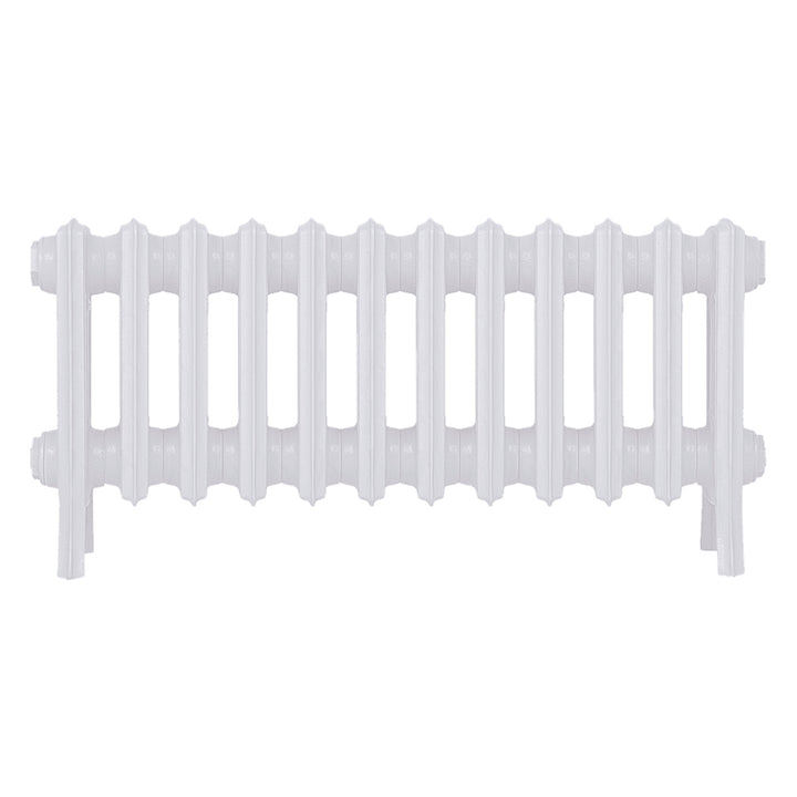 Grace - Ceramic White Cast Iron Column Radiator H300mm x W756mm 4 Column - Wall Hung