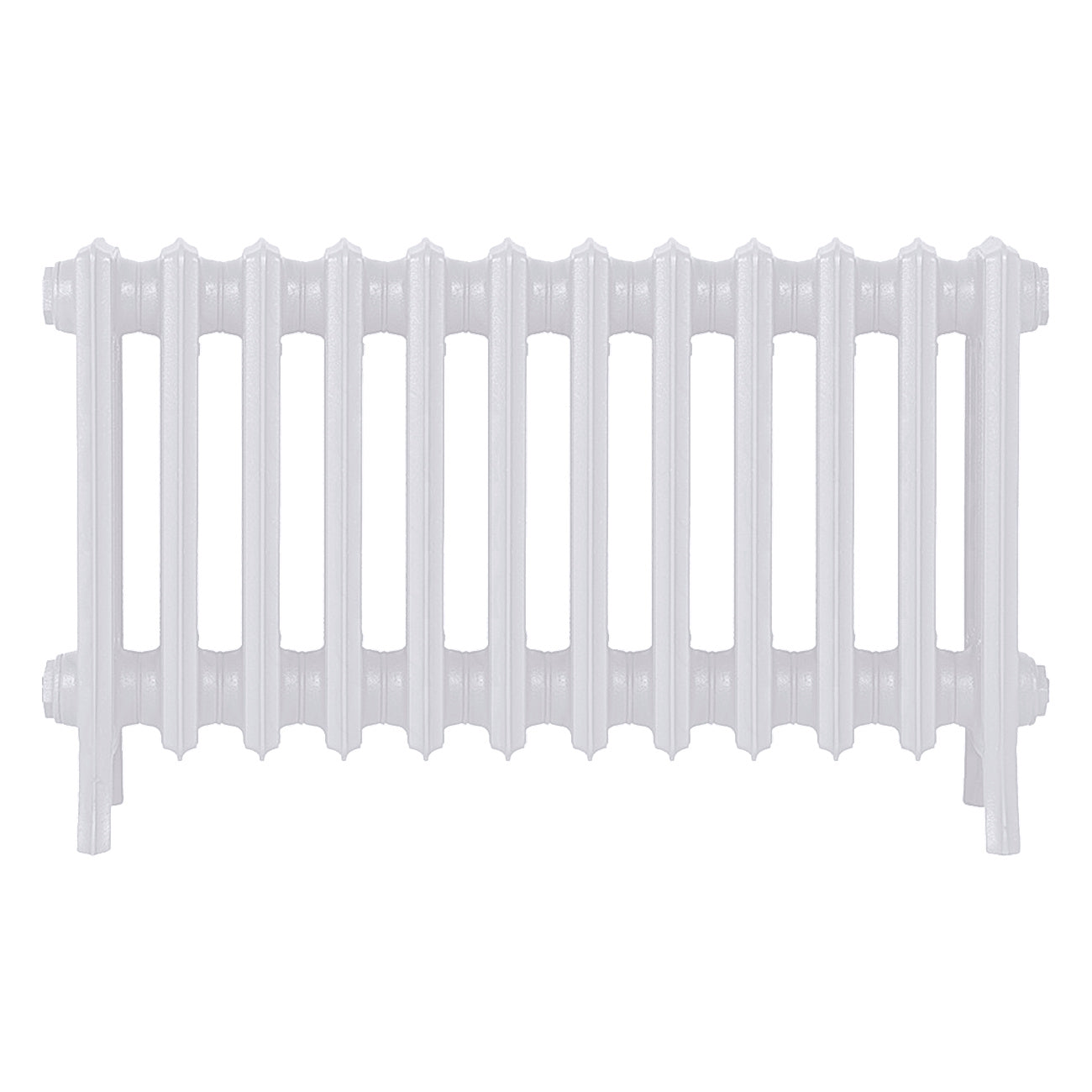 Grace - Ceramic White Cast Iron Column Radiator H500mm x W756mm 4 Column - Floor Standing