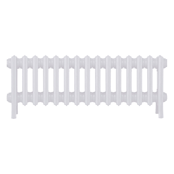 Grace - Ceramic White Cast Iron Column Radiator H350mm x W938mm 4 Column - Floor Standing