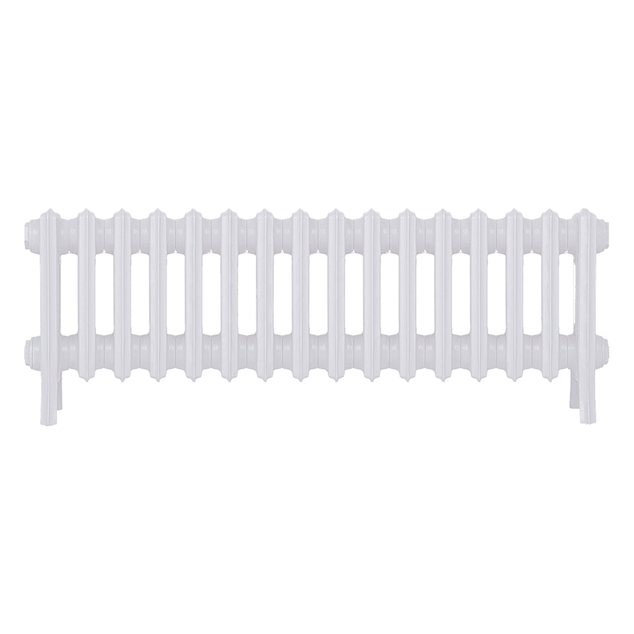 Grace - Ceramic White Cast Iron Column Radiator H300mm x W998mm 4 Column - Wall Hung