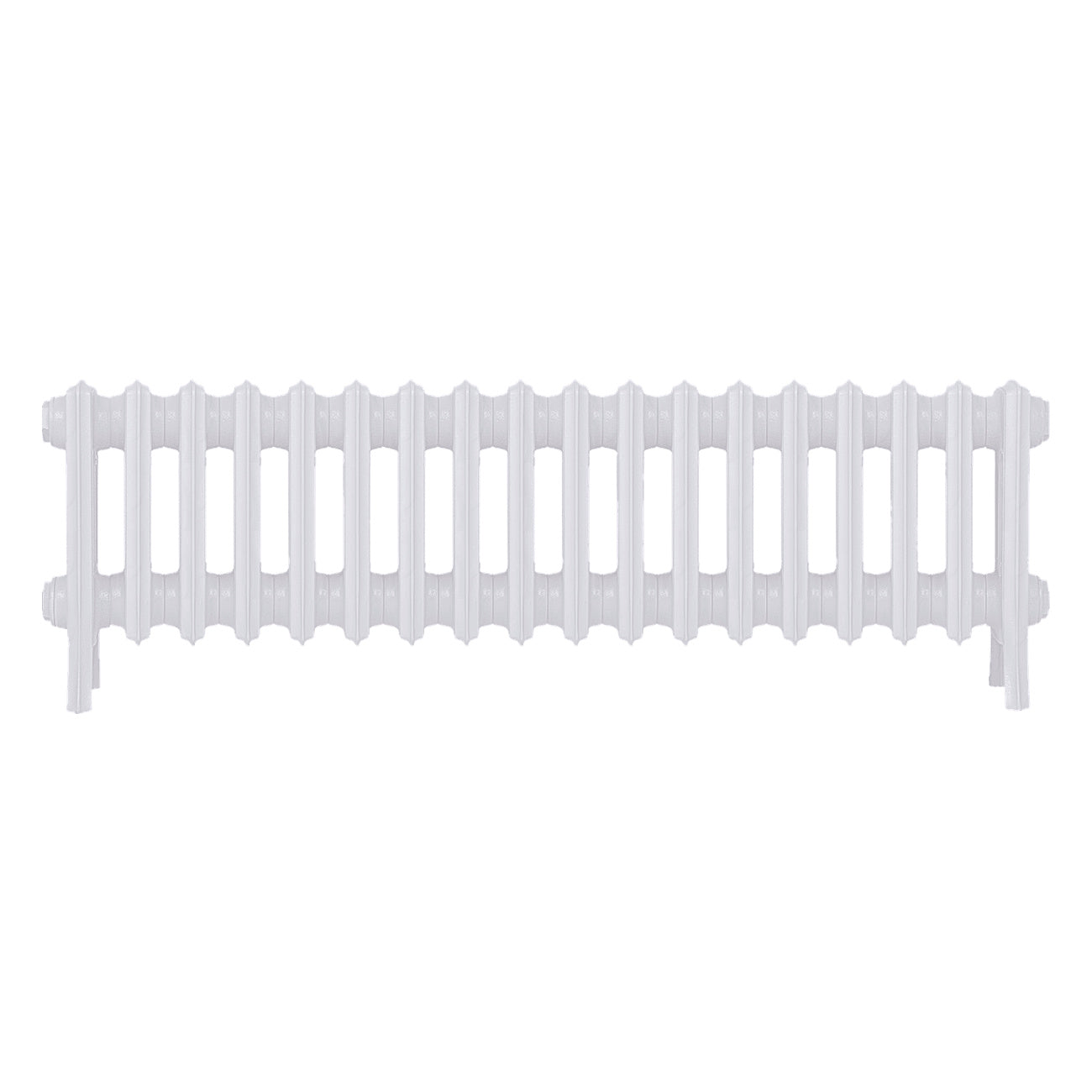 Grace - Ceramic White Cast Iron Column Radiator H350mm x W1119mm 4 Column - Floor Standing