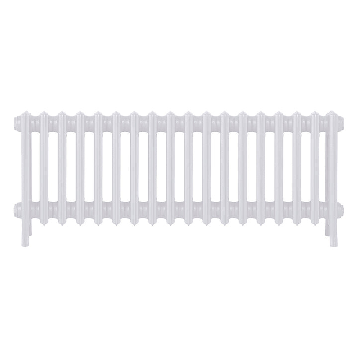 Grace - Ceramic White Cast Iron Column Radiator H500mm x W1119mm 4 Column - Floor Standing