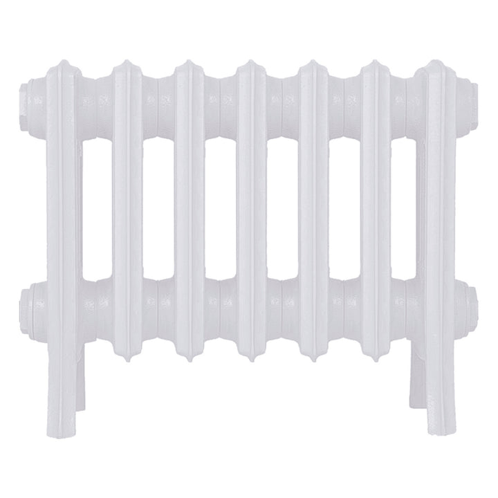 Grace - Ceramic White Cast Iron Column Radiator H350mm x W454mm 4 Column - Floor Standing
