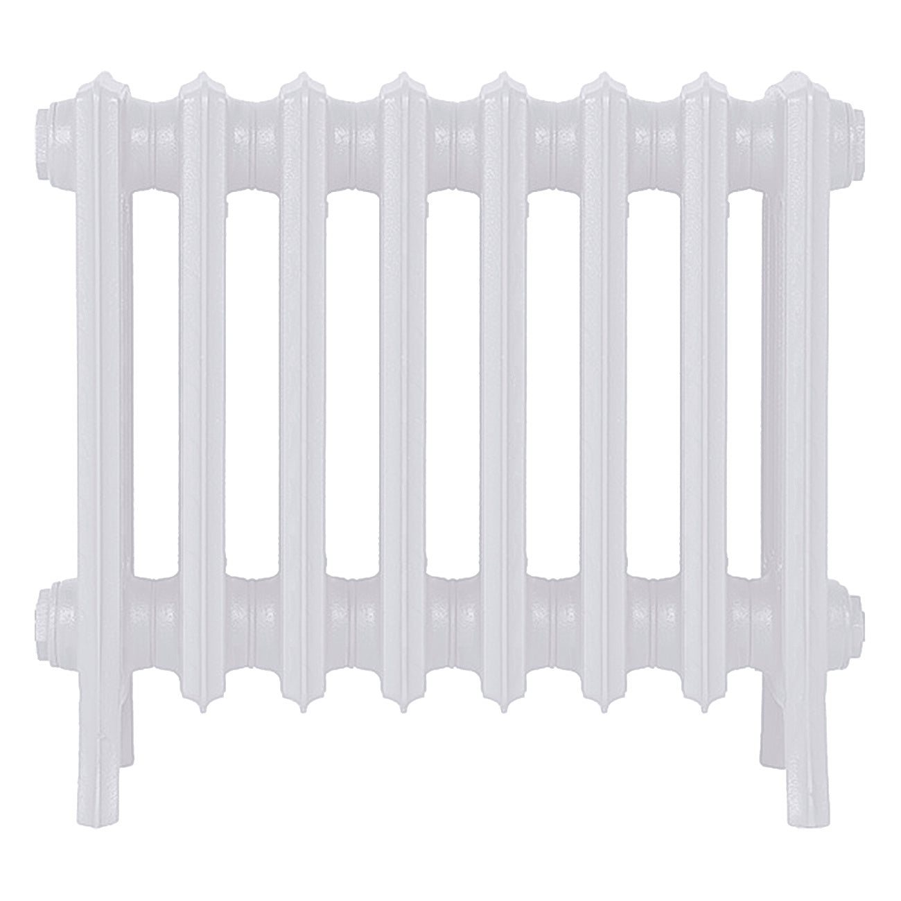 Grace - Ceramic White Cast Iron Column Radiator H500mm x W514mm 4 Column - Floor Standing