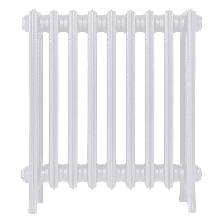 Grace - Ceramic White Cast Iron Column Radiator H650mm x W575mm 4 Column - Floor Standing