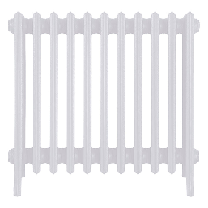 Grace - Ceramic White Cast Iron Column Radiator H600mm x W696mm 6 Column - Wall Hung