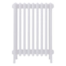 Grace - Ceramic White Cast Iron Column Radiator H700mm x W575mm 6 Column - Wall Hung