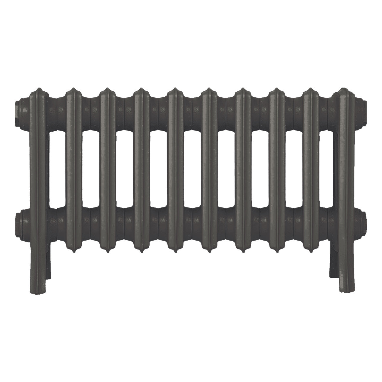 Grace - Grey Bronze Cast Iron Column Radiator H300mm x W635mm 4 Column - Wall Hung